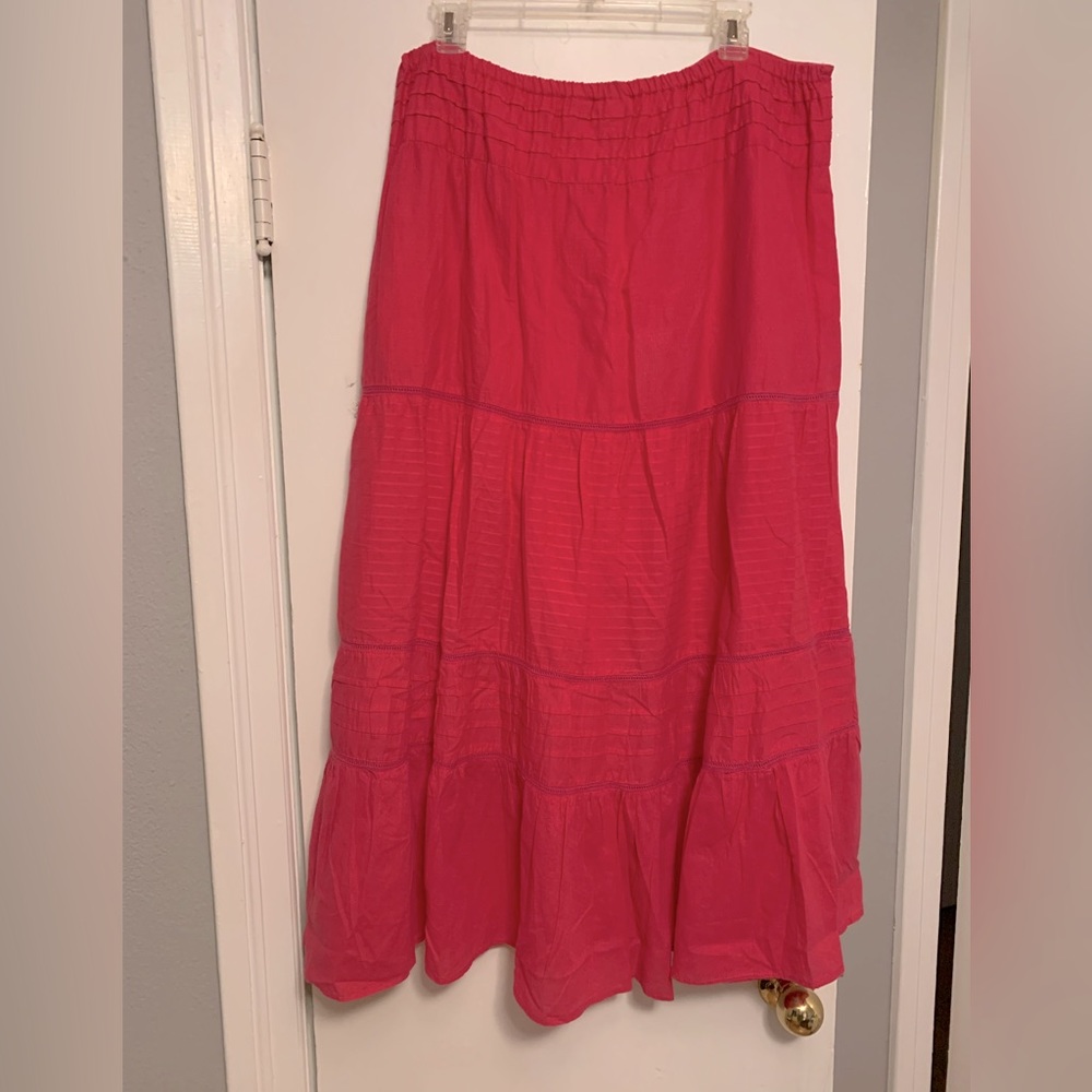 Cato bright pink maxi skirt - women’s size Large (however, fits/feels smaller)